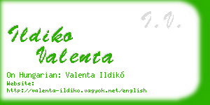 ildiko valenta business card