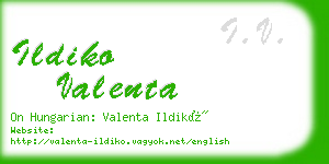 ildiko valenta business card